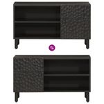 Casa si Gradina - Mobilier - Comode si corpuri - Comode - Comoda TV, negru, 80x31x46 cm, lemn masiv de mango - Infinity.ro