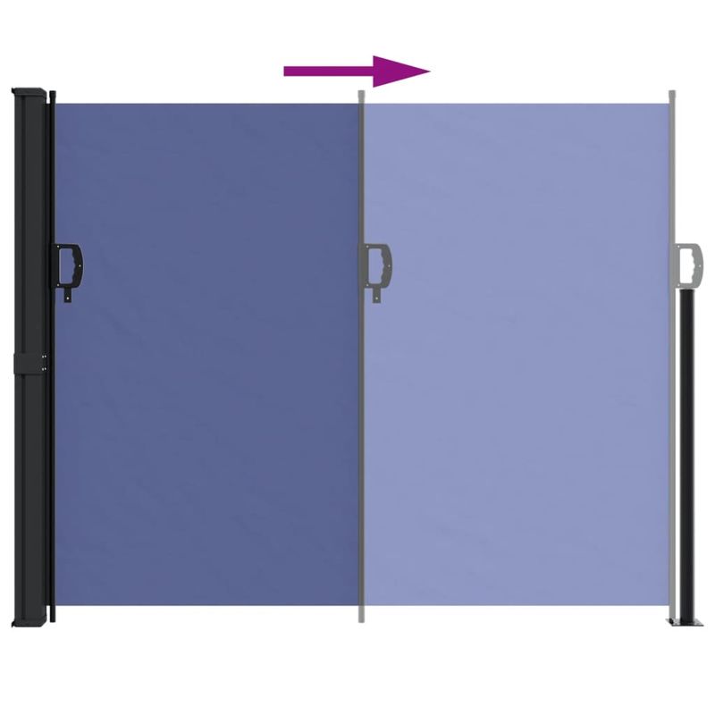 Casa si Gradina - Gradina si terasa - Umbrele si pavilioane - Umbrele - Copertina laterala retractabila, albastru, 160 x 600 cm - Infinity.ro