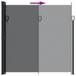 Casa si Gradina - Gradina si terasa - Umbrele si pavilioane - Umbrele - Copertina laterala retractabila, negru, 200x600 cm - Infinity.ro