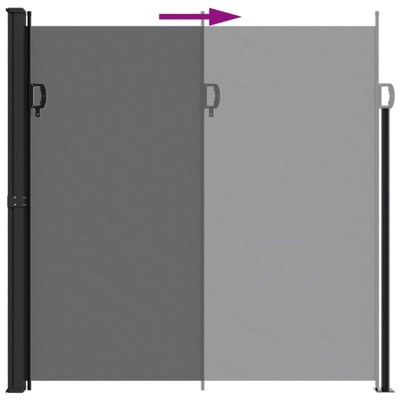 Casa si Gradina - Gradina si terasa - Umbrele si pavilioane - Umbrele - Copertina laterala retractabila, negru, 200x600 cm - Infinity.ro