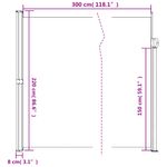 Casa si Gradina - Gradina si terasa - Umbrele si pavilioane - Umbrele - Copertina laterala retractabila, maro, 220x300 cm - Infinity.ro