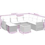 Casa si Gradina - Gradina si terasa - Mobilier exterior - Seturi mobila gradina - Set mobilier de gradina cu perne, 8 piese, negru, poliratan - Infinity.ro