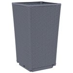 Casa si Gradina - Gradinarit si plante - Plante si ghivece - Ghivece si suporturi - Jardiniere de gradina, 4 buc., gri, 32,5x32,5x57 cm, PP - Infinity.ro