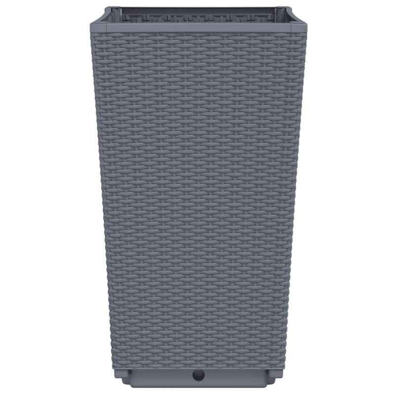 Casa si Gradina - Gradinarit si plante - Plante si ghivece - Ghivece si suporturi - Jardiniere de gradina, 4 buc., gri, 32,5x32,5x57 cm, PP - Infinity.ro