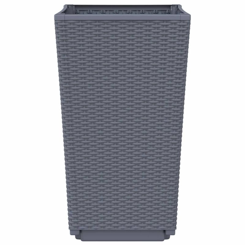 Casa si Gradina - Gradinarit si plante - Plante si ghivece - Ghivece si suporturi - Jardiniere de gradina, 4 buc., gri, 32,5x32,5x57 cm, PP - Infinity.ro