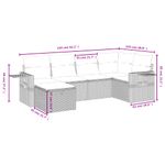Casa si Gradina - Gradina si terasa - Mobilier exterior - Seturi mobila gradina - Set canapele de gradina, 6 piese, cu perne, bej, poliratan - Infinity.ro