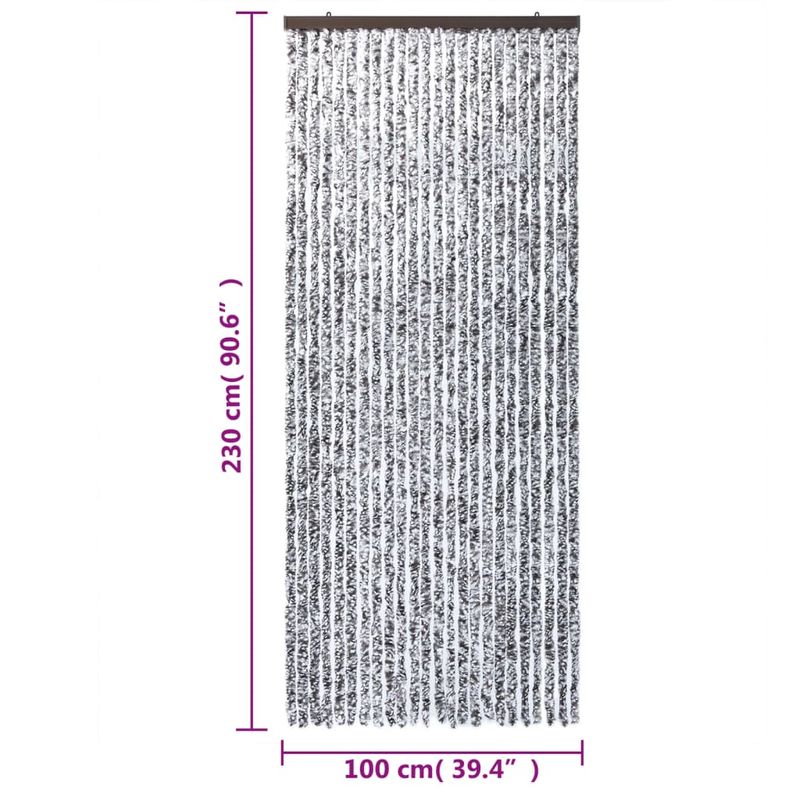 Casa si Gradina - Textile si covoare - Rulouri si jaluzele - Perdea pentru insecte, maro si bej, 100x230 cm, chenille - Infinity.ro