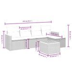 Casa si Gradina - Gradina si terasa - Mobilier exterior - Seturi mobila gradina - Set mobilier de gradina cu perne, 6 piese, negru, poliratan - Infinity.ro