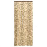 Casa si Gradina - Textile si covoare - Rulouri si jaluzele - Perdea pentru insecte, bej si maro, 90x200 cm, chenille - Infinity.ro