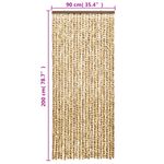 Casa si Gradina - Textile si covoare - Rulouri si jaluzele - Perdea pentru insecte, bej si maro, 90x200 cm, chenille - Infinity.ro