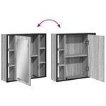 Casa si Gradina - Mobilier - Mobilier baie - Corpuri baie - Dulap de baie cu oglinda gri sonoma 60x16x60 cm lemn compozit - Infinity.ro