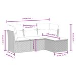 Casa si Gradina - Gradina si terasa - Mobilier exterior - Seturi mobila gradina - Set canapea de gradina cu perne, 4 piese, gri, poliratan - Infinity.ro