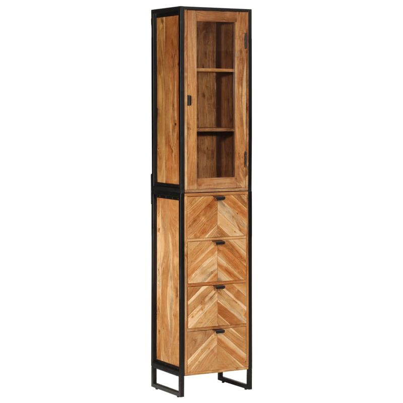 Casa si Gradina - Mobilier - Mobilier baie - Corpuri baie - Dulap de baie, 40x27x190 cm, lemn masiv de acacia - Infinity.ro