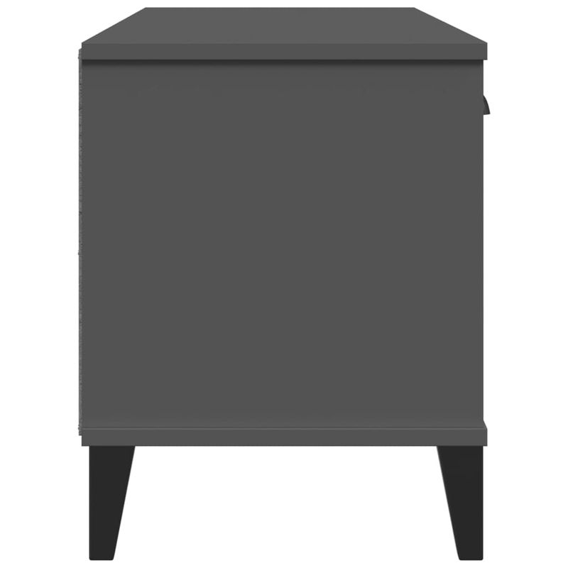 Casa si Gradina - Mobilier - Organizare si depozitare - Organizator incaltaminte - Banca pantofi „VIKEN” gri antracit 106x35x45 cm lemn masiv pin - Infinity.ro
