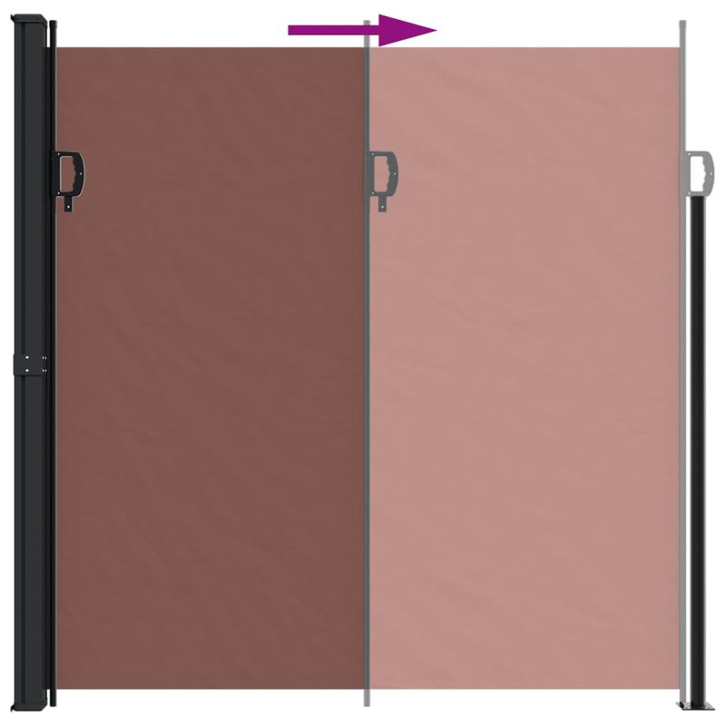 Casa si Gradina - Gradina si terasa - Umbrele si pavilioane - Umbrele - Copertina laterala retractabila, maro, 200x600 cm - Infinity.ro
