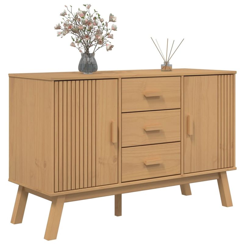 Casa si Gradina - Mobilier - Comode si corpuri - Comode - Dulap "OLDEN", maro, 114x43x73,5 cm, lemn masiv pin - Infinity.ro