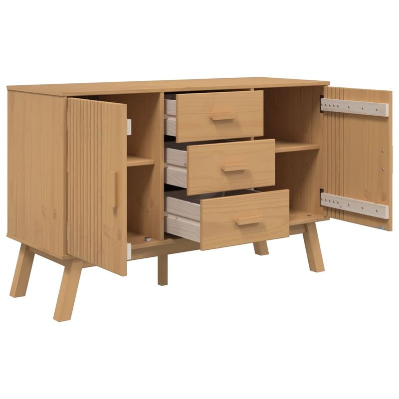 Casa si Gradina - Mobilier - Comode si corpuri - Comode - Dulap "OLDEN", maro, 114x43x73,5 cm, lemn masiv pin - Infinity.ro
