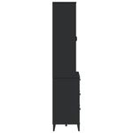 Casa si Gradina - Mobilier - Comode si corpuri - Corpuri bucatarie - Dulap inalt „VIKEN”, negru, 80x40x190 cm, lemn masiv de pin - Infinity.ro