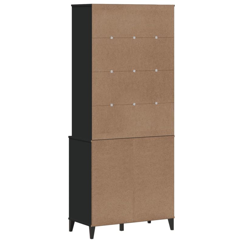 Casa si Gradina - Mobilier - Comode si corpuri - Corpuri bucatarie - Dulap inalt „VIKEN”, negru, 80x40x190 cm, lemn masiv de pin - Infinity.ro