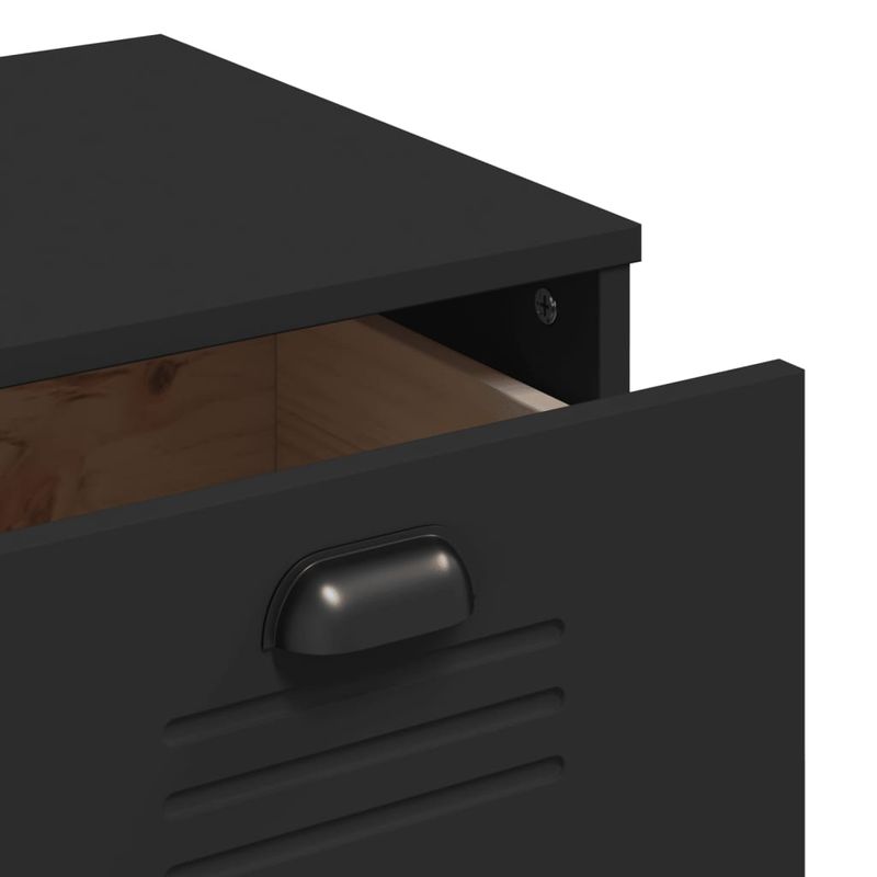 Casa si Gradina - Mobilier - Comode si corpuri - Corpuri bucatarie - Dulap inalt „VIKEN”, negru, 80x40x190 cm, lemn masiv de pin - Infinity.ro