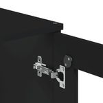 Casa si Gradina - Mobilier - Comode si corpuri - Corpuri bucatarie - Dulap inalt „VIKEN”, negru, 80x40x190 cm, lemn masiv de pin - Infinity.ro