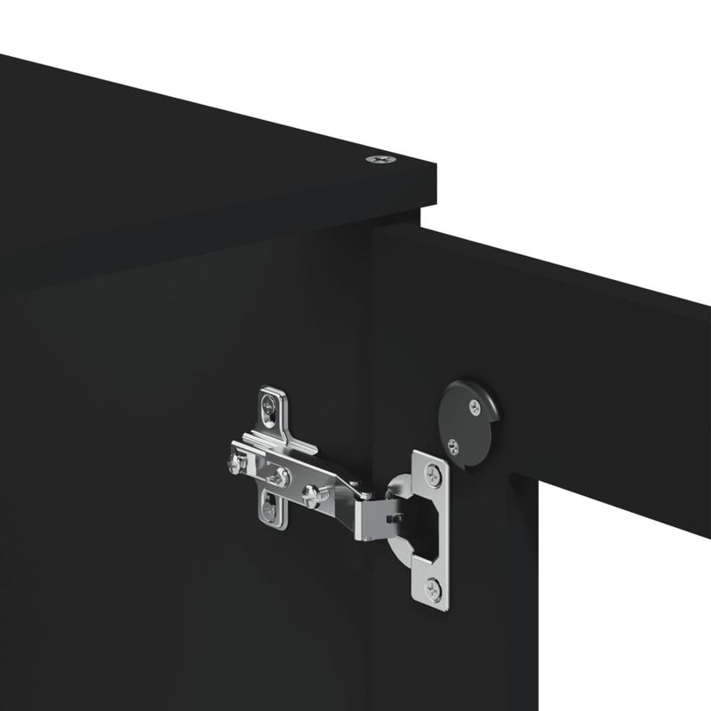 Casa si Gradina - Mobilier - Comode si corpuri - Corpuri bucatarie - Dulap inalt „VIKEN”, negru, 80x40x190 cm, lemn masiv de pin - Infinity.ro