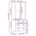 Casa si Gradina - Mobilier - Comode si corpuri - Corpuri bucatarie - Dulap inalt „VIKEN”, negru, 80x40x190 cm, lemn masiv de pin - Infinity.ro