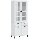 Casa si Gradina - Mobilier - Comode si corpuri - Corpuri bucatarie - Dulap inalt „VIKEN”, alb, 80x40x190 cm, lemn masiv de pin - Infinity.ro