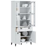 Casa si Gradina - Mobilier - Comode si corpuri - Corpuri bucatarie - Dulap inalt „VIKEN”, alb, 80x40x190 cm, lemn masiv de pin - Infinity.ro