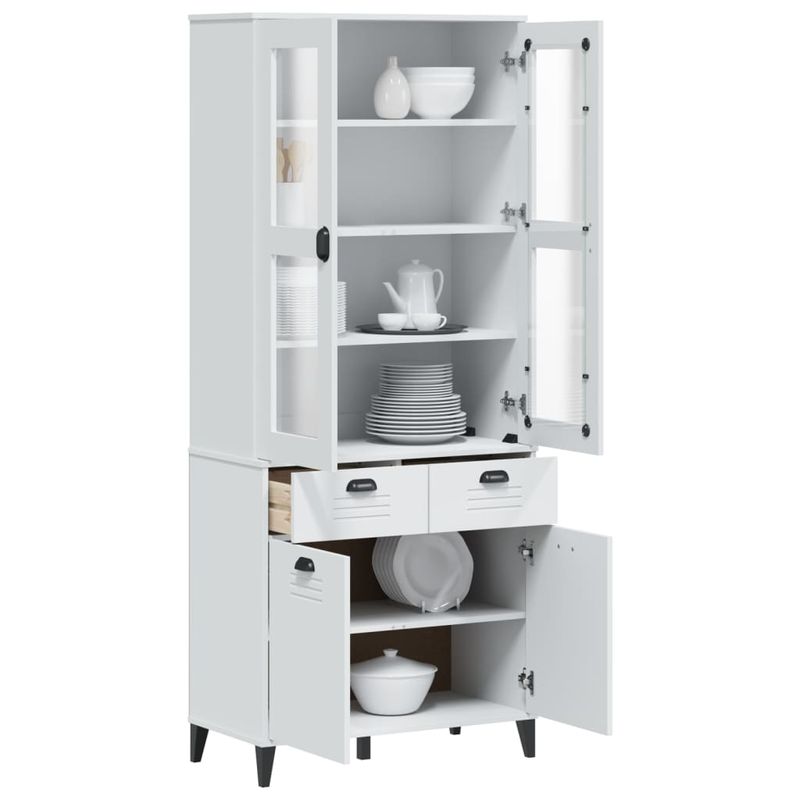 Casa si Gradina - Mobilier - Comode si corpuri - Corpuri bucatarie - Dulap inalt „VIKEN”, alb, 80x40x190 cm, lemn masiv de pin - Infinity.ro