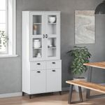 Casa si Gradina - Mobilier - Comode si corpuri - Corpuri bucatarie - Dulap inalt „VIKEN”, alb, 80x40x190 cm, lemn masiv de pin - Infinity.ro