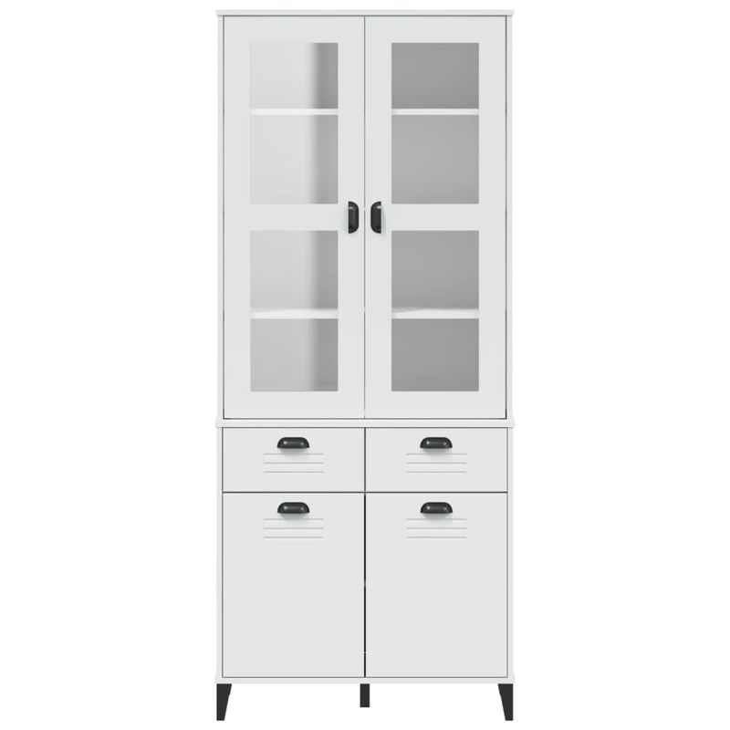 Casa si Gradina - Mobilier - Comode si corpuri - Corpuri bucatarie - Dulap inalt „VIKEN”, alb, 80x40x190 cm, lemn masiv de pin - Infinity.ro