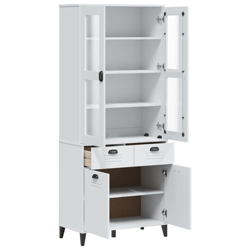 Casa si Gradina - Mobilier - Comode si corpuri - Corpuri bucatarie - Dulap inalt „VIKEN”, alb, 80x40x190 cm, lemn masiv de pin - Infinity.ro