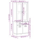 Casa si Gradina - Mobilier - Comode si corpuri - Corpuri bucatarie - Dulap inalt „VIKEN”, alb, 80x40x190 cm, lemn masiv de pin - Infinity.ro