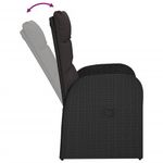 Casa si Gradina - Gradina si terasa - Mobilier exterior - Scaune si sezlonguri gradina - Scaune de gradina rabatabile cu perne, 2 buc., negru poliratan - Infinity.ro