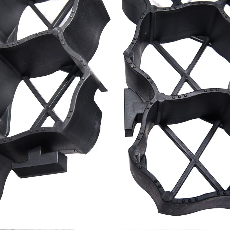Casa si Gradina - Gradinarit si plante - Intretinere gradina - Produse pentru ingijirea gazonului - Grilaje de gazon, 16 buc., negru, 60x40x3 cm, plastic - Infinity.ro