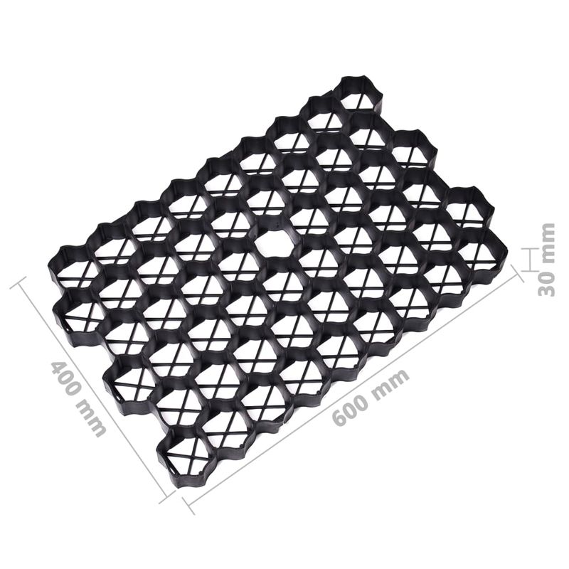 Casa si Gradina - Gradinarit si plante - Intretinere gradina - Produse pentru ingijirea gazonului - Grilaje de gazon, 16 buc., negru, 60x40x3 cm, plastic - Infinity.ro
