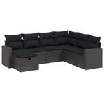 Casa si Gradina - Gradina si terasa - Mobilier exterior - Seturi mobila gradina - Set canapele de gradina cu perne, 7 piese, negru, poliratan - Infinity.ro