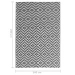 Casa si Gradina - Textile si covoare - Covoare - Covoare casa - Covor de exterior, negru, 140x200 cm, PP - Infinity.ro