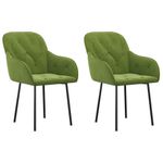 Casa si Gradina - Mobilier - Scaune si fotolii - Scaune - Scaune de bucatarie, 2 buc., verde deschis, catifea - Infinity.ro