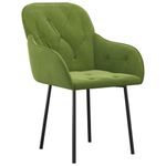 Casa si Gradina - Mobilier - Scaune si fotolii - Scaune - Scaune de bucatarie, 2 buc., verde deschis, catifea - Infinity.ro