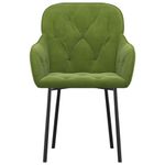 Casa si Gradina - Mobilier - Scaune si fotolii - Scaune - Scaune de bucatarie, 2 buc., verde deschis, catifea - Infinity.ro