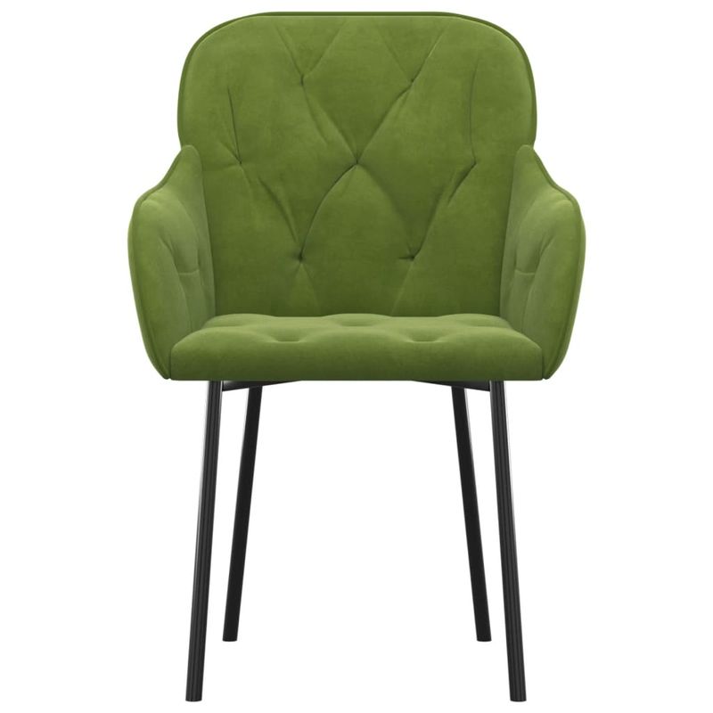 Casa si Gradina - Mobilier - Scaune si fotolii - Scaune - Scaune de bucatarie, 2 buc., verde deschis, catifea - Infinity.ro