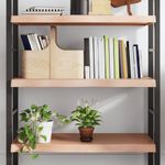 Casa si Gradina - Mobilier - Biblioteci si rafturi - Rafturi - Raft de perete maro deschis 80x40x(2-6) cm lemn stejar tratat - Infinity.ro