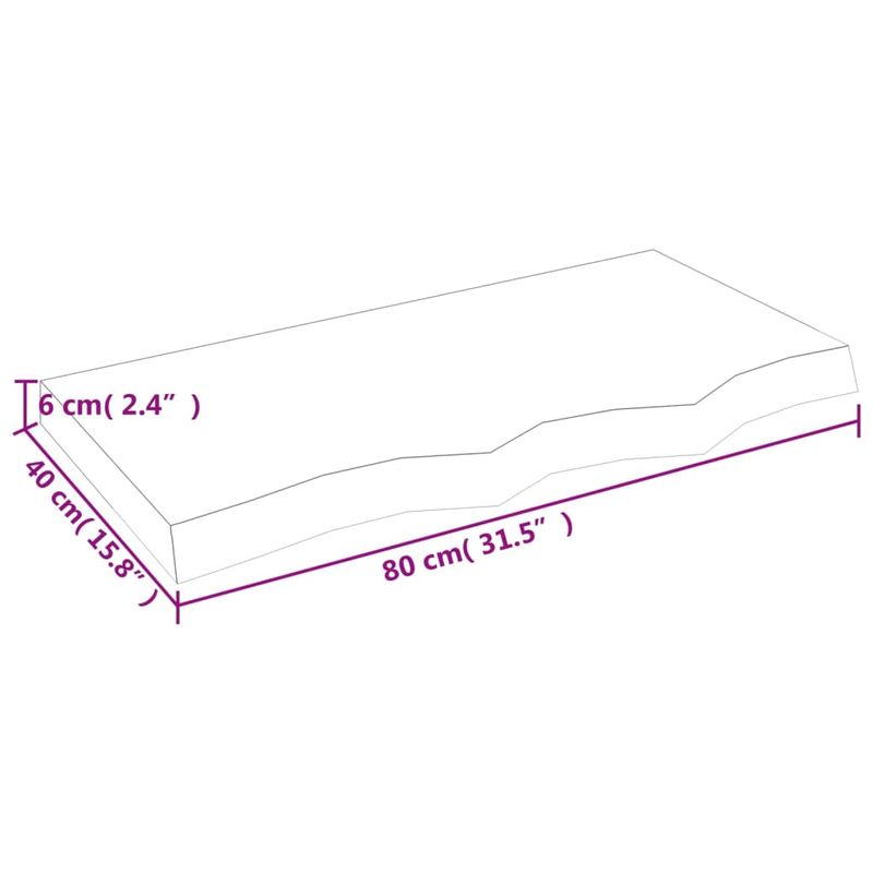 Casa si Gradina - Mobilier - Biblioteci si rafturi - Rafturi - Raft de perete maro deschis 80x40x(2-6) cm lemn stejar tratat - Infinity.ro