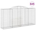 Casa si Gradina - Gradina si terasa - Garduri, panouri si accesorii - Cosuri gabion arcuite 25 buc, 300x50x140/160cm, fier galvanizat - Infinity.ro