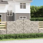 Casa si Gradina - Gradina si terasa - Garduri, panouri si accesorii - Cosuri gabion arcuite 25 buc, 300x50x140/160cm, fier galvanizat - Infinity.ro