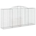 Casa si Gradina - Gradina si terasa - Garduri, panouri si accesorii - Cosuri gabion arcuite 25 buc, 300x50x140/160cm, fier galvanizat - Infinity.ro