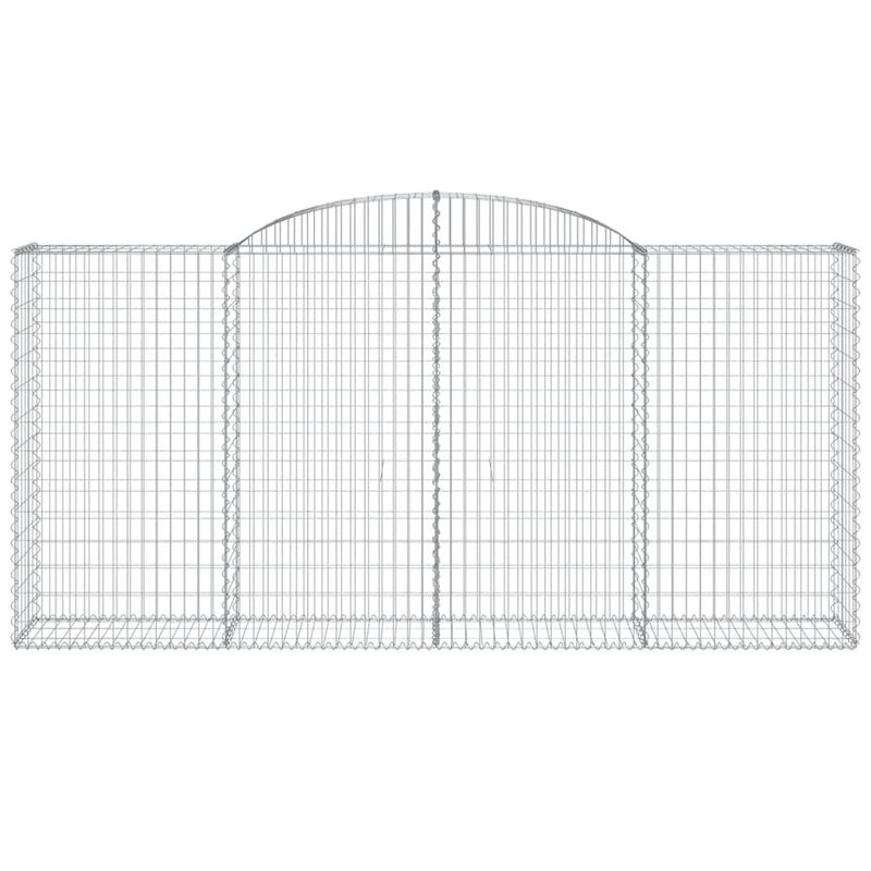 Casa si Gradina - Gradina si terasa - Garduri, panouri si accesorii - Cosuri gabion arcuite 25 buc, 300x50x140/160cm, fier galvanizat - Infinity.ro