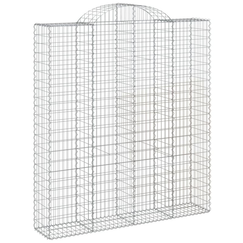Casa si Gradina - Gradina si terasa - Garduri, panouri si accesorii - Cosuri gabion arcuite, 10 buc 200x50x220/240cm, fier galvanizat - Infinity.ro